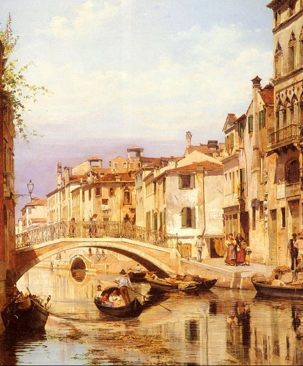 gondola on a venetian backwater canal